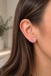 Pave Curve Earrings