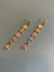 Star Line Earrings