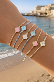 Shell Clover Thread Bracelet