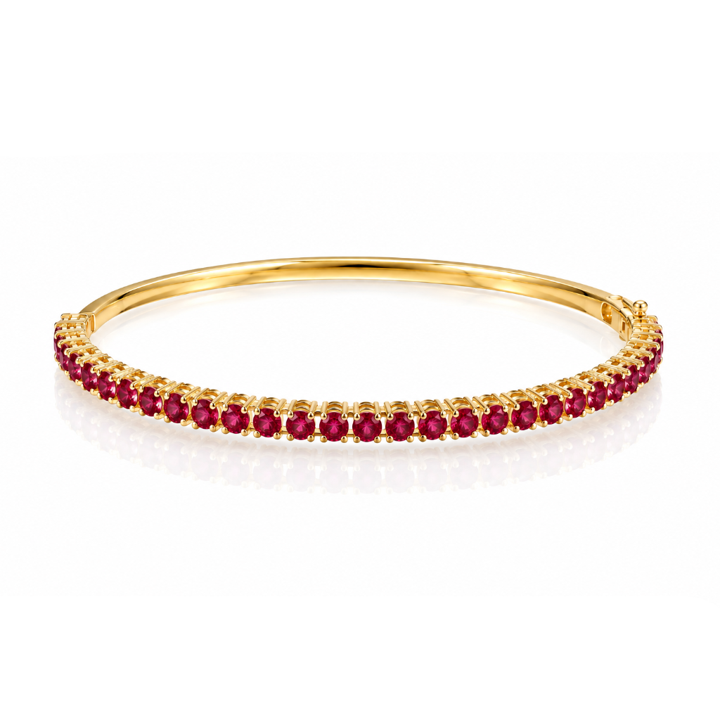 Gemstone Bangle Bracelet