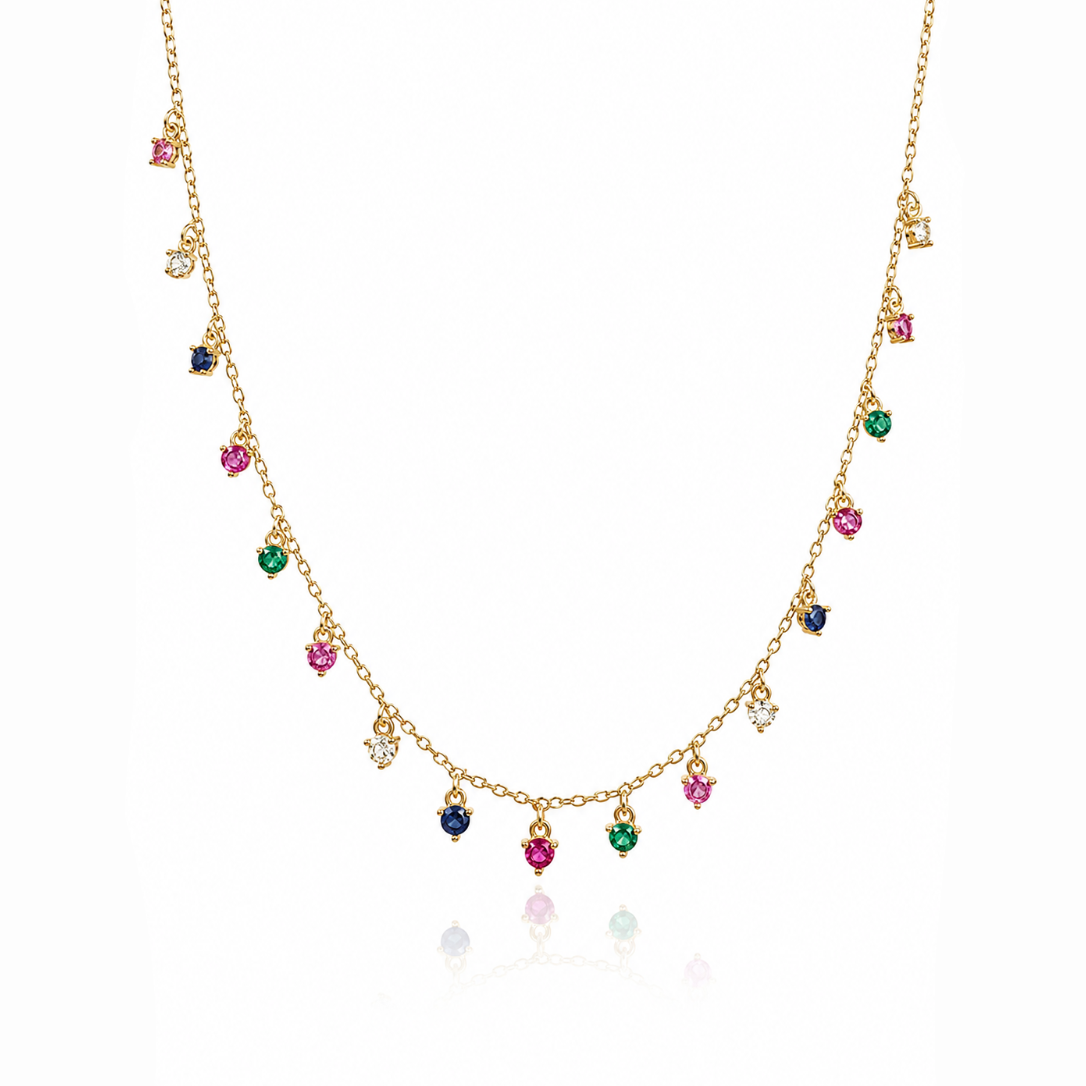 Rainbow Dangling Necklace