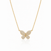 Pave Butterfly Necklace