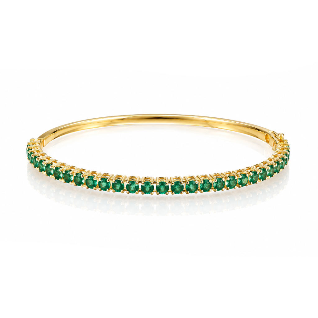Gemstone Bangle Bracelet
