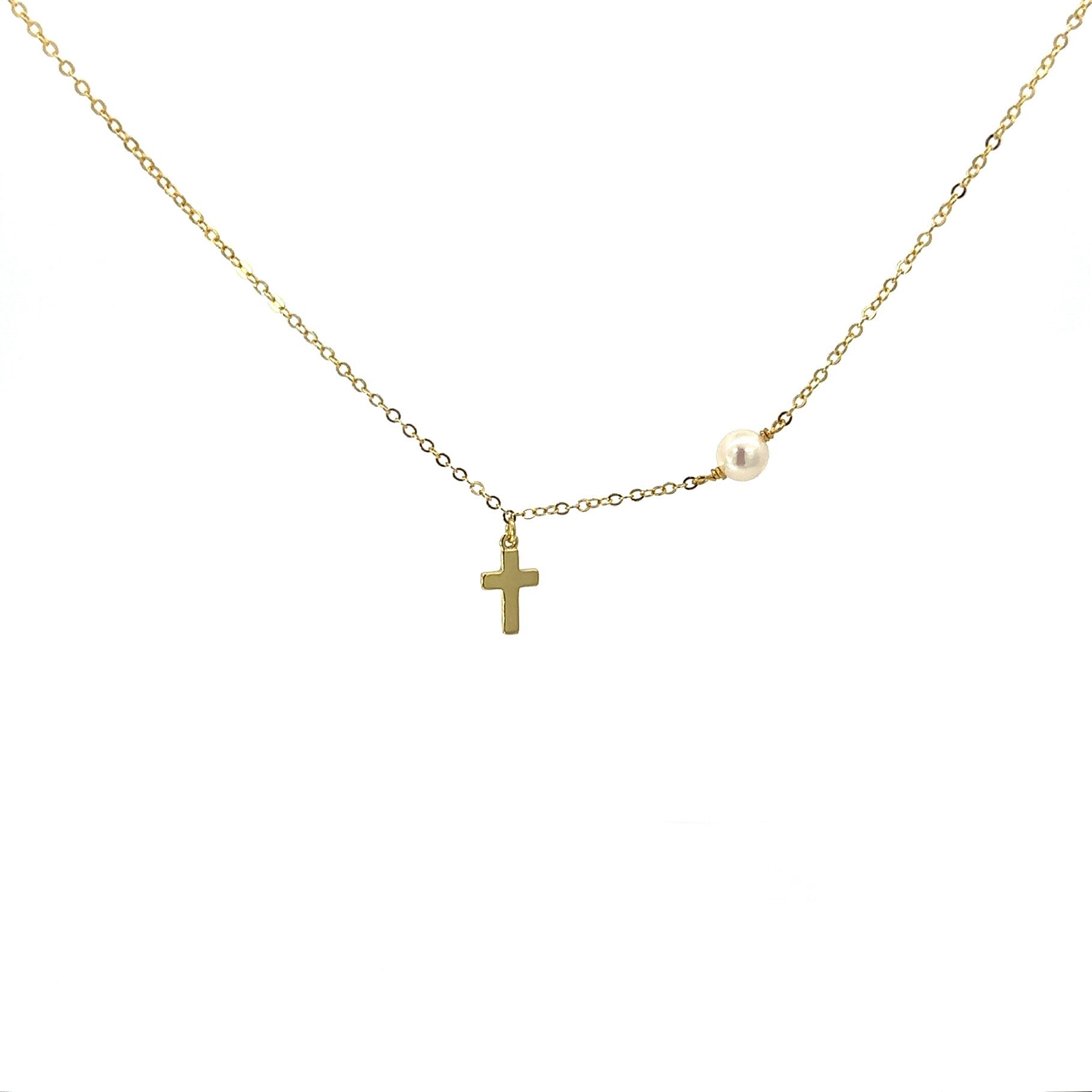 Cross & Pearl Necklace