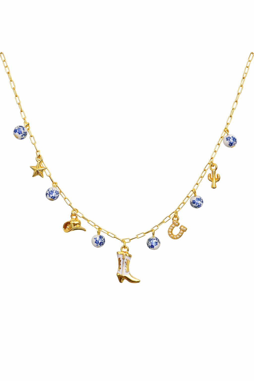 Dangling Cowgirl Charm Necklace