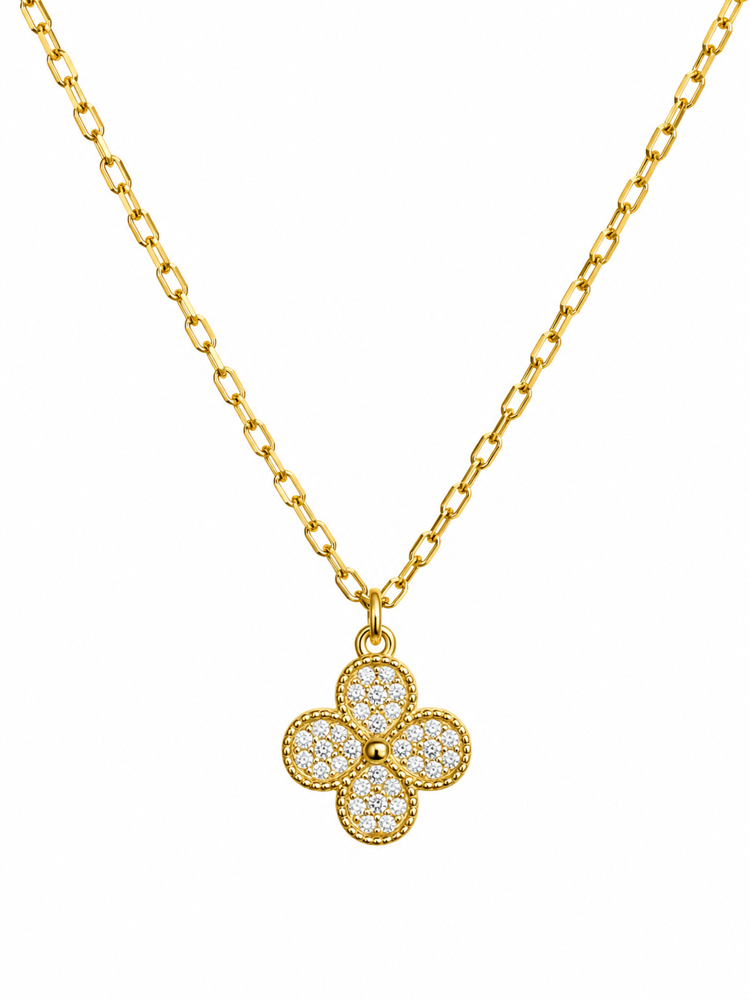 Pave Clover Necklace