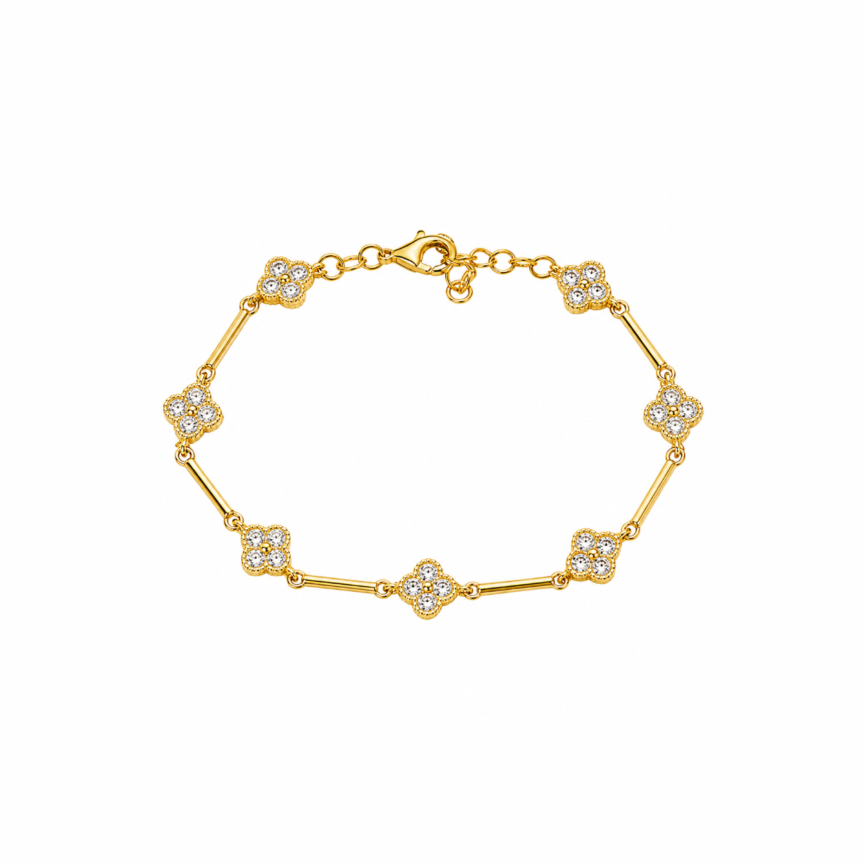 Pave Multi Clover Bracelet