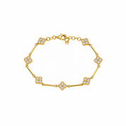 Pave Multi Clover Bracelet