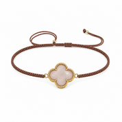 Stone Clover Knitted Bracelet