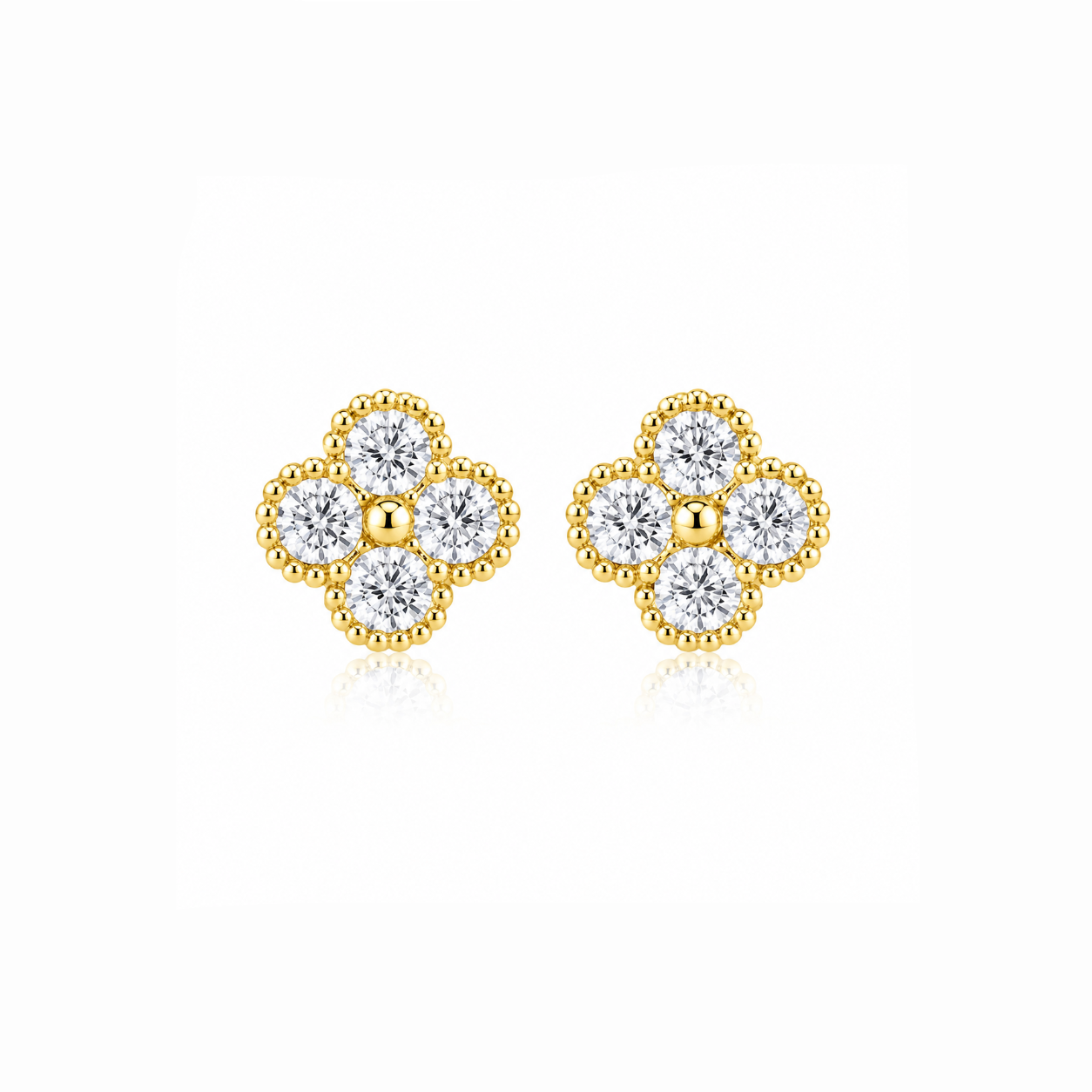 Sparkling Clover Earrings