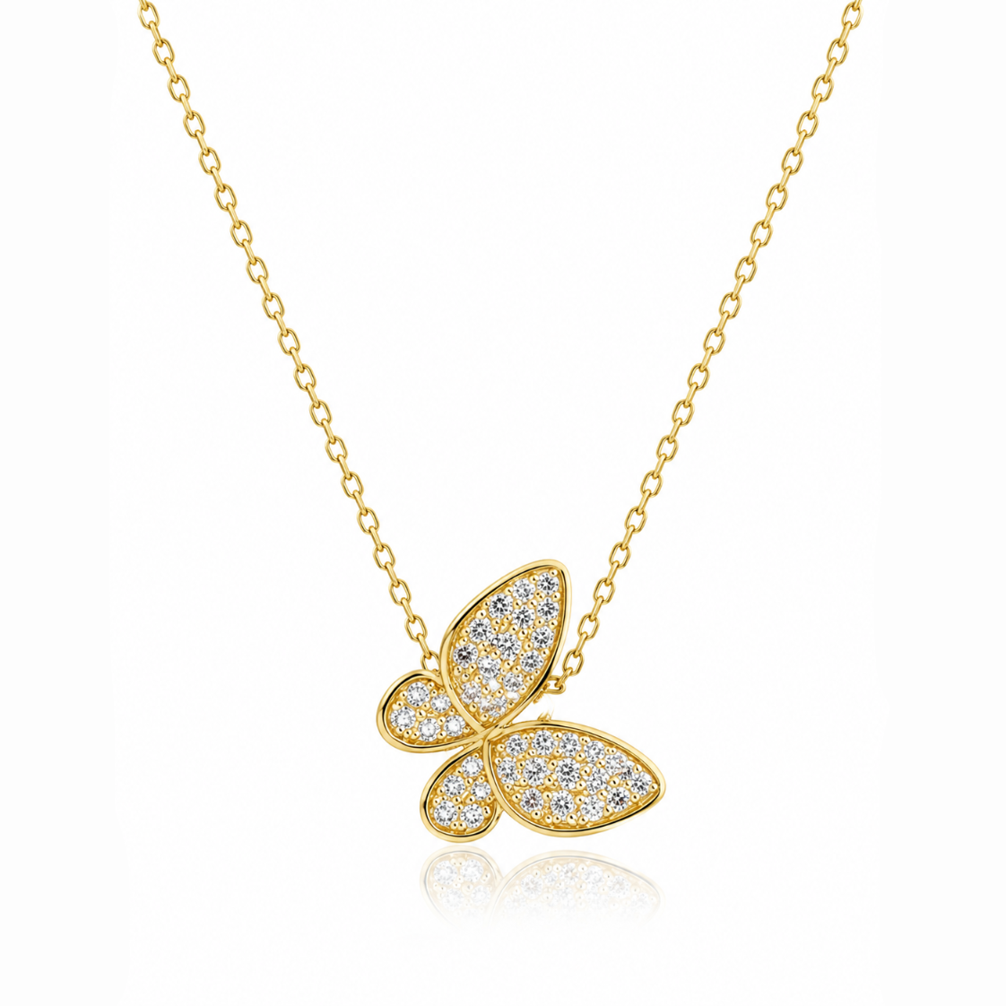 Sided Butterfly Necklace