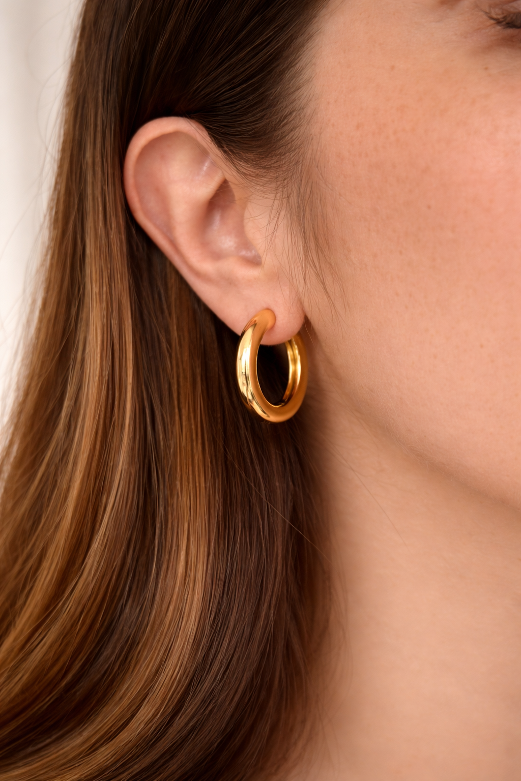 3cm Golden Hoops