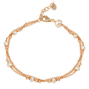 Multi Chain Pearl Bracelet