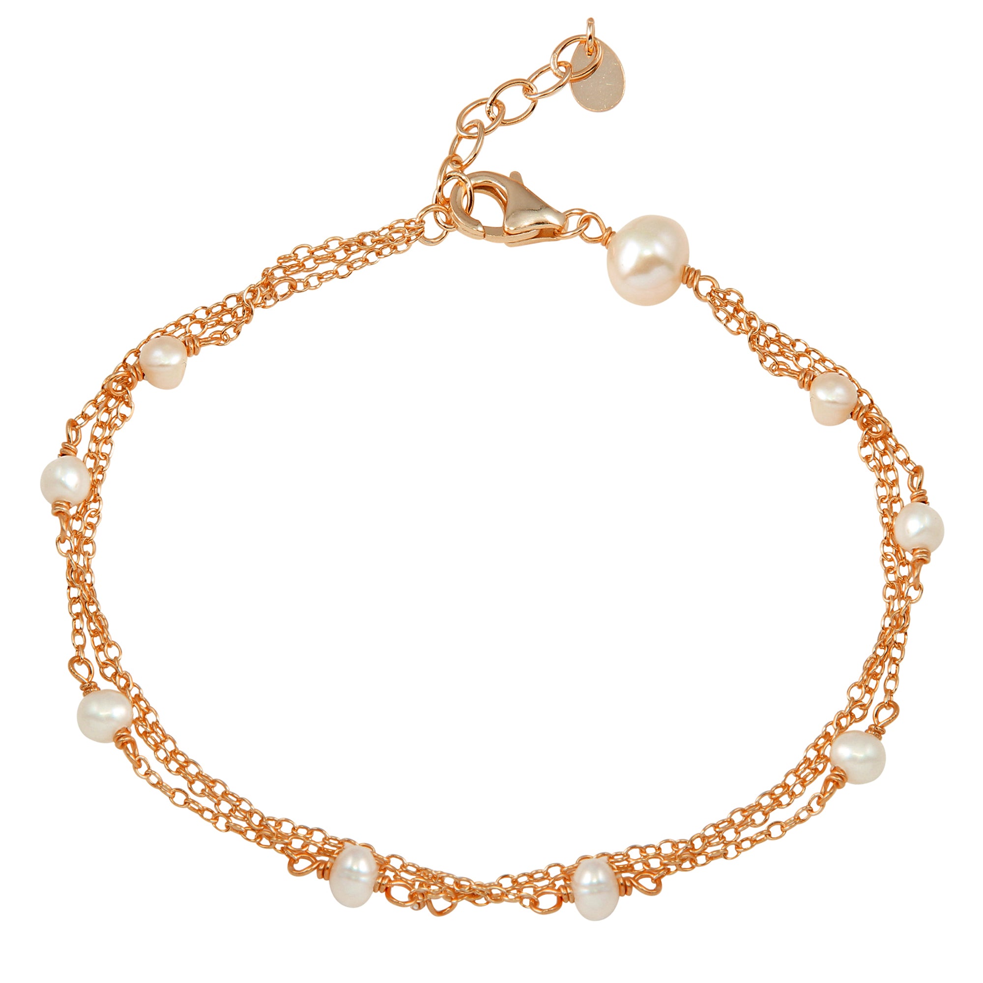 Multi Chain Pearl Bracelet