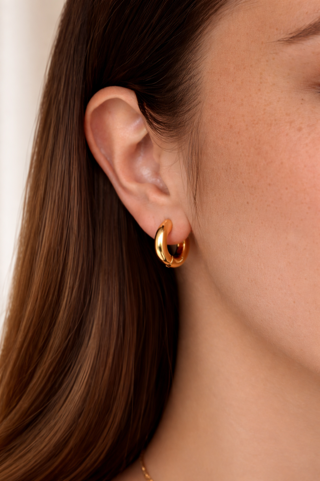 1.3 cm Golden Hoops