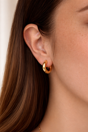 1.3 cm Golden Hoops