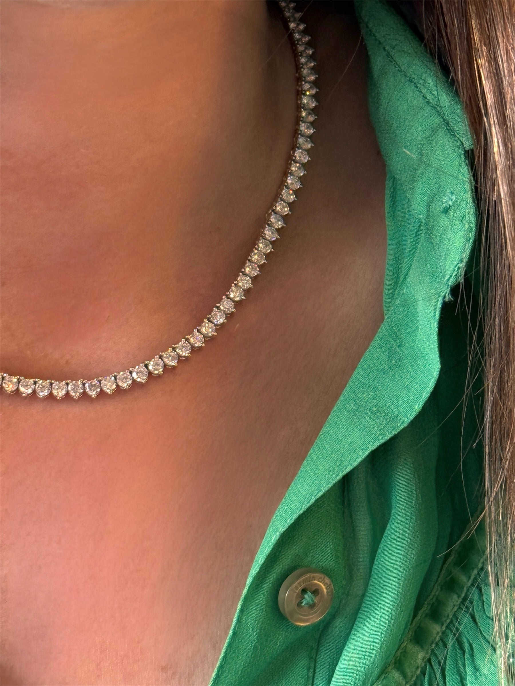 3-Prong Tennis Necklace