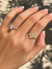 Pave Clover Ring