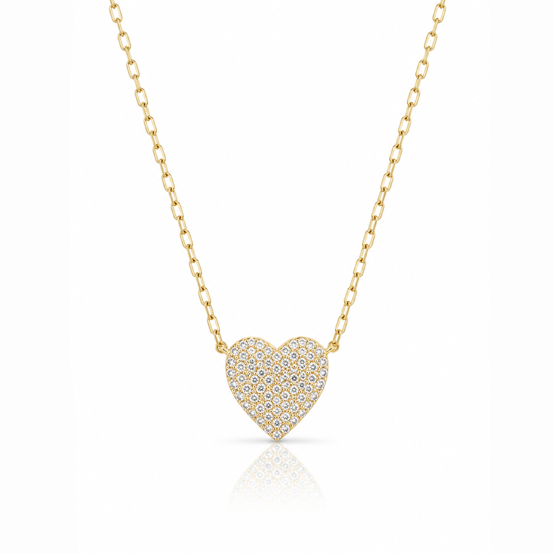 Pave Heart Necklace