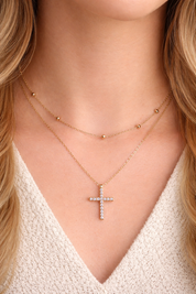 Pave Cross Necklace