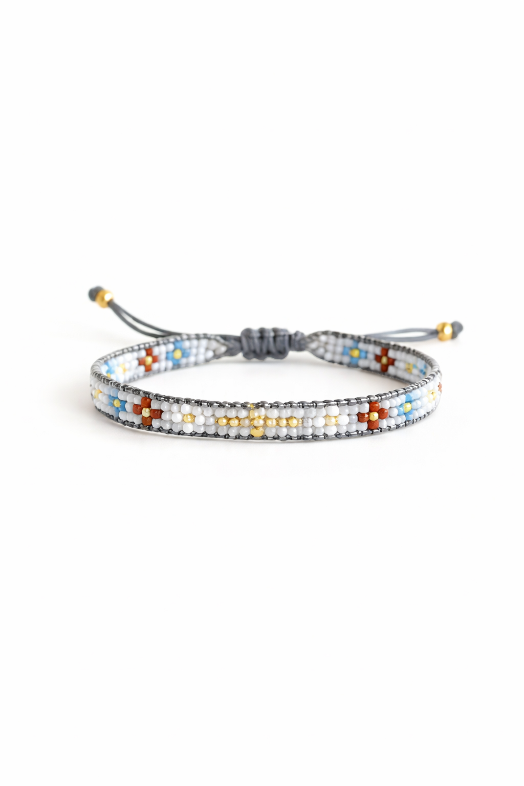 Flower Pattern Knitted Bracelet
