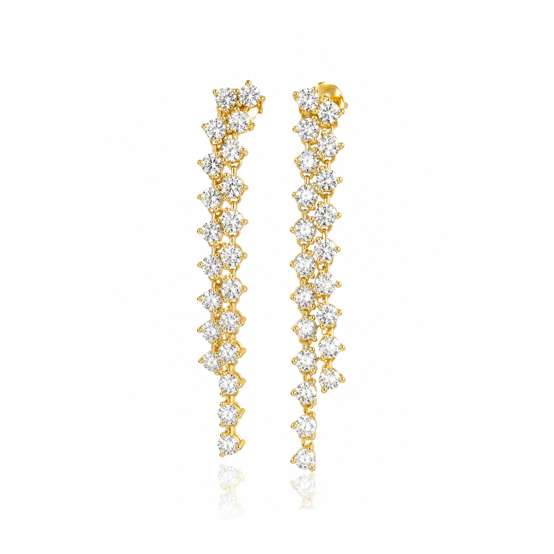 Long Cascade Dangling Earrings