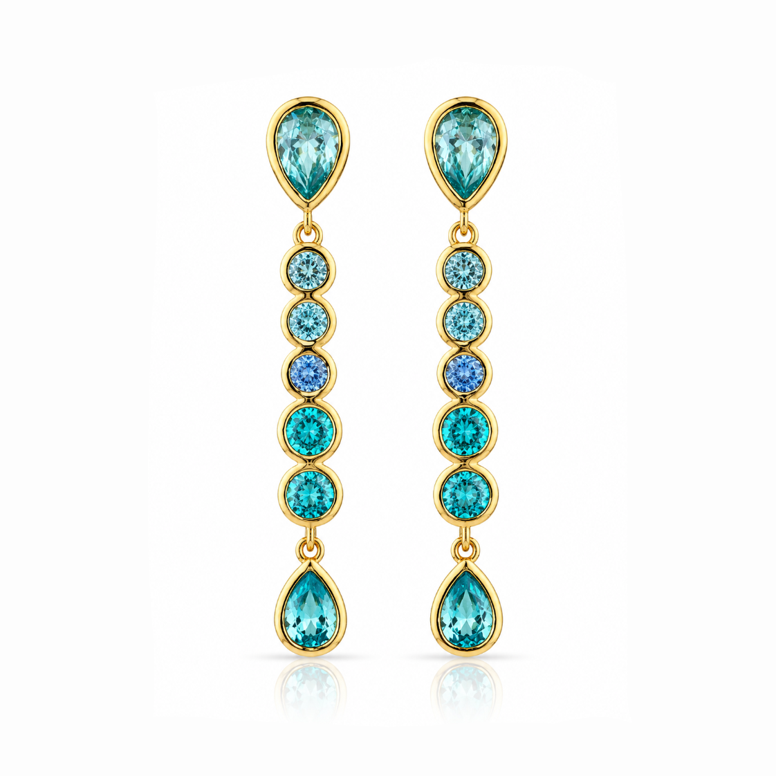 Bezel Ombré Drop Earrings