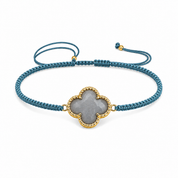 Stone Clover Knitted Bracelet