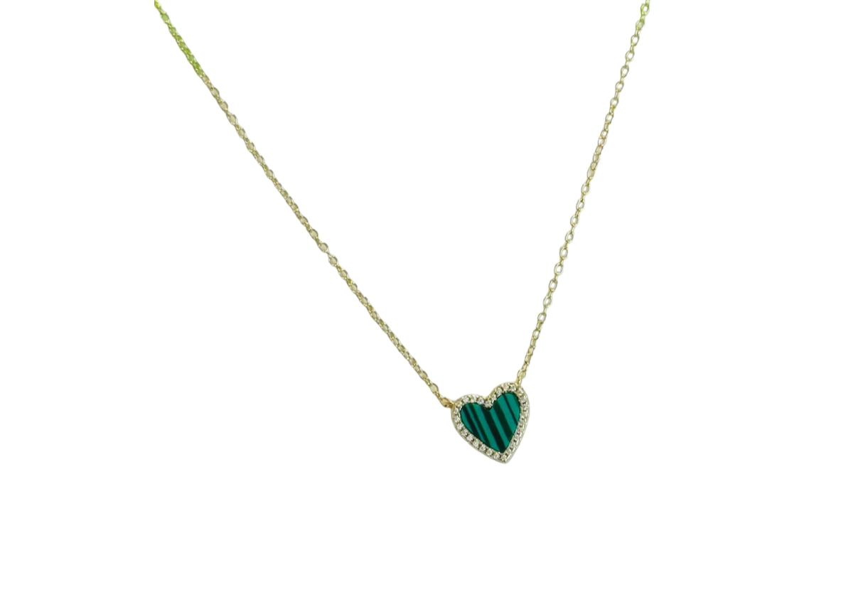 Malaquite Heart Necklace