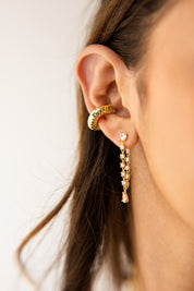 Hanging Drop Gold Earrings