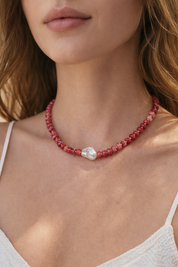 Pink Pearl Pukka Necklace