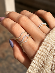 Wavy Pave Ring