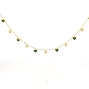 Enamel Heart Charm Necklace
