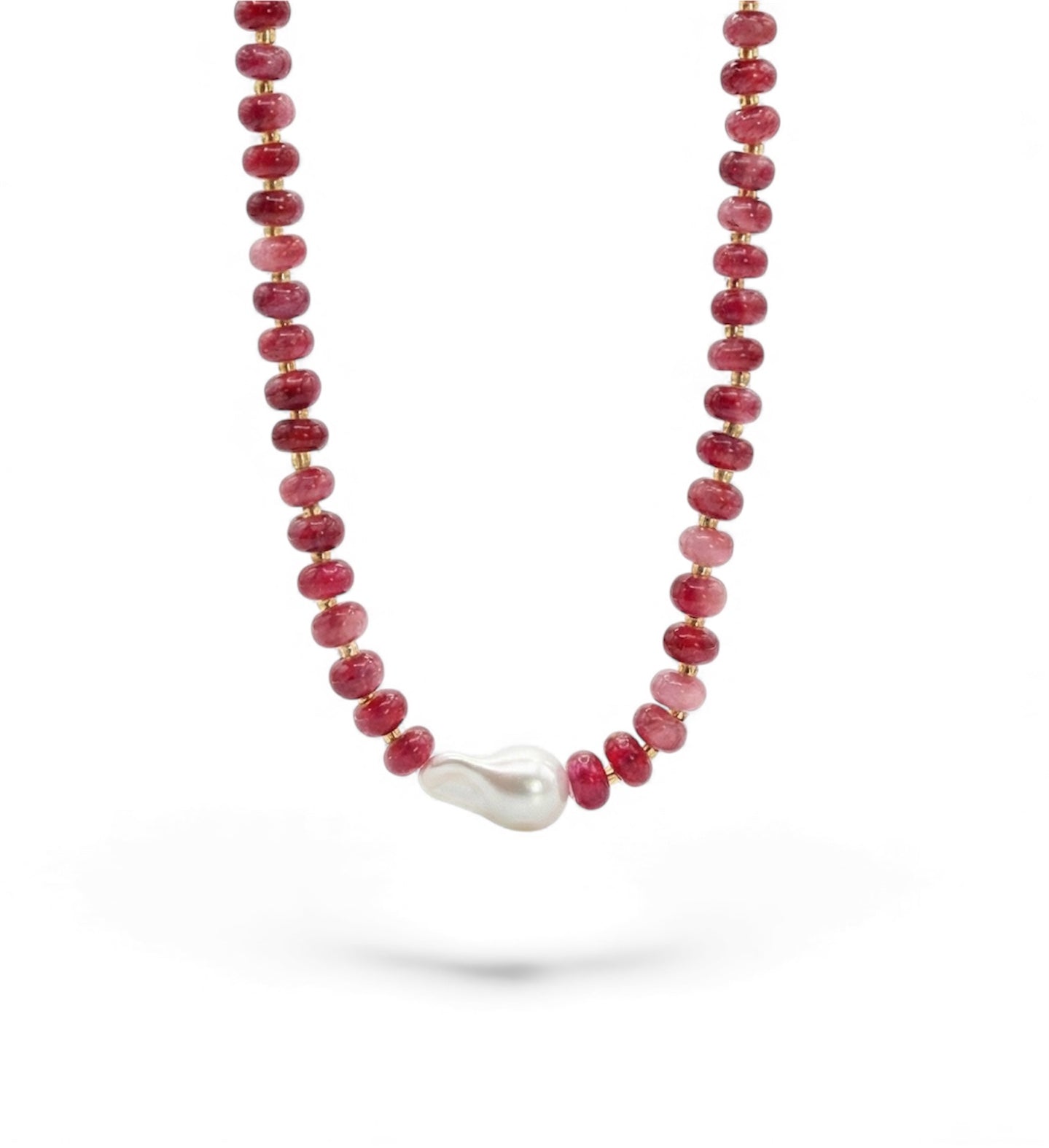 Pink Pearl Pukka Necklace