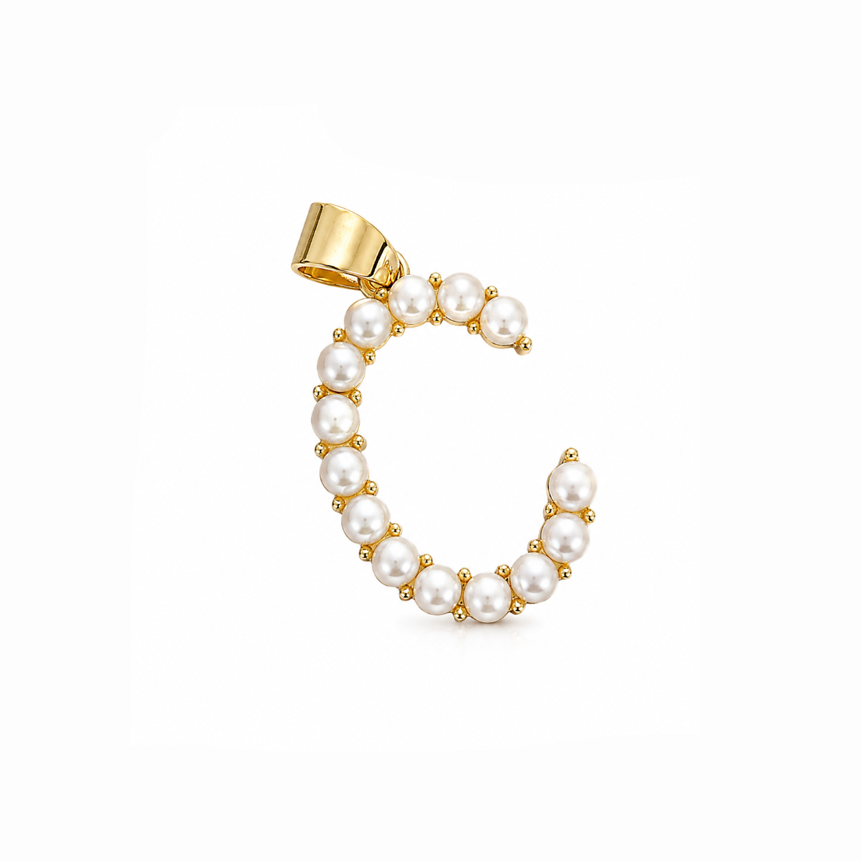 Pearl Inital C Charm
