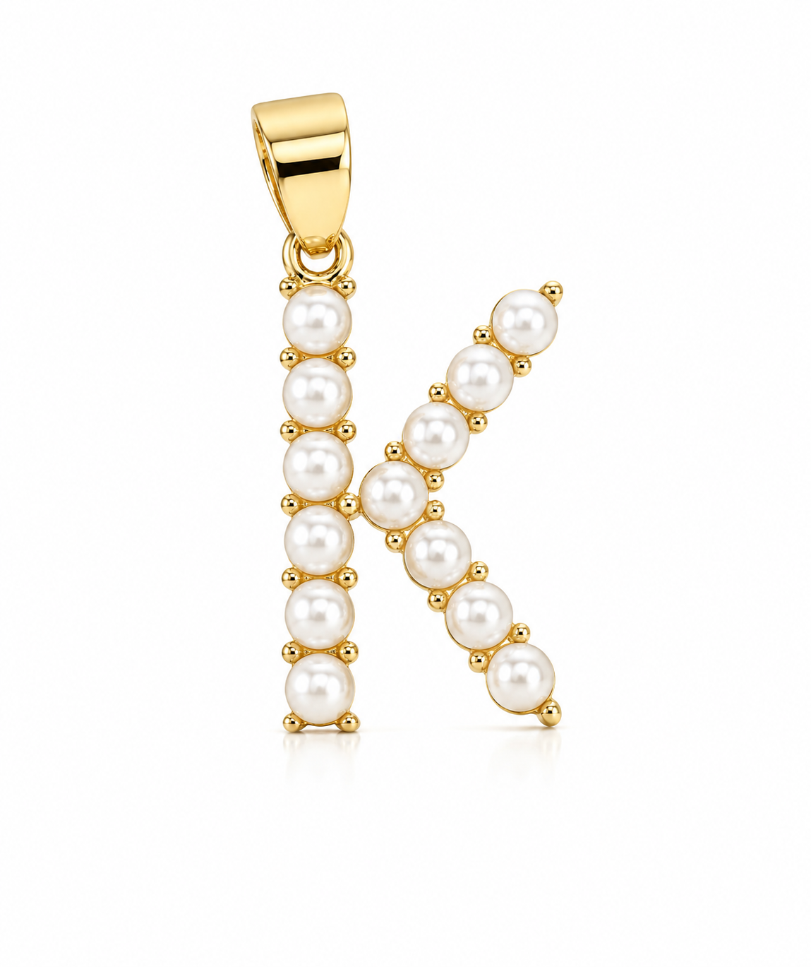 Pearl Inital K Charm