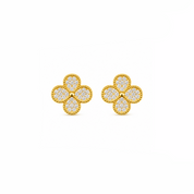 Pave Clover Earrings