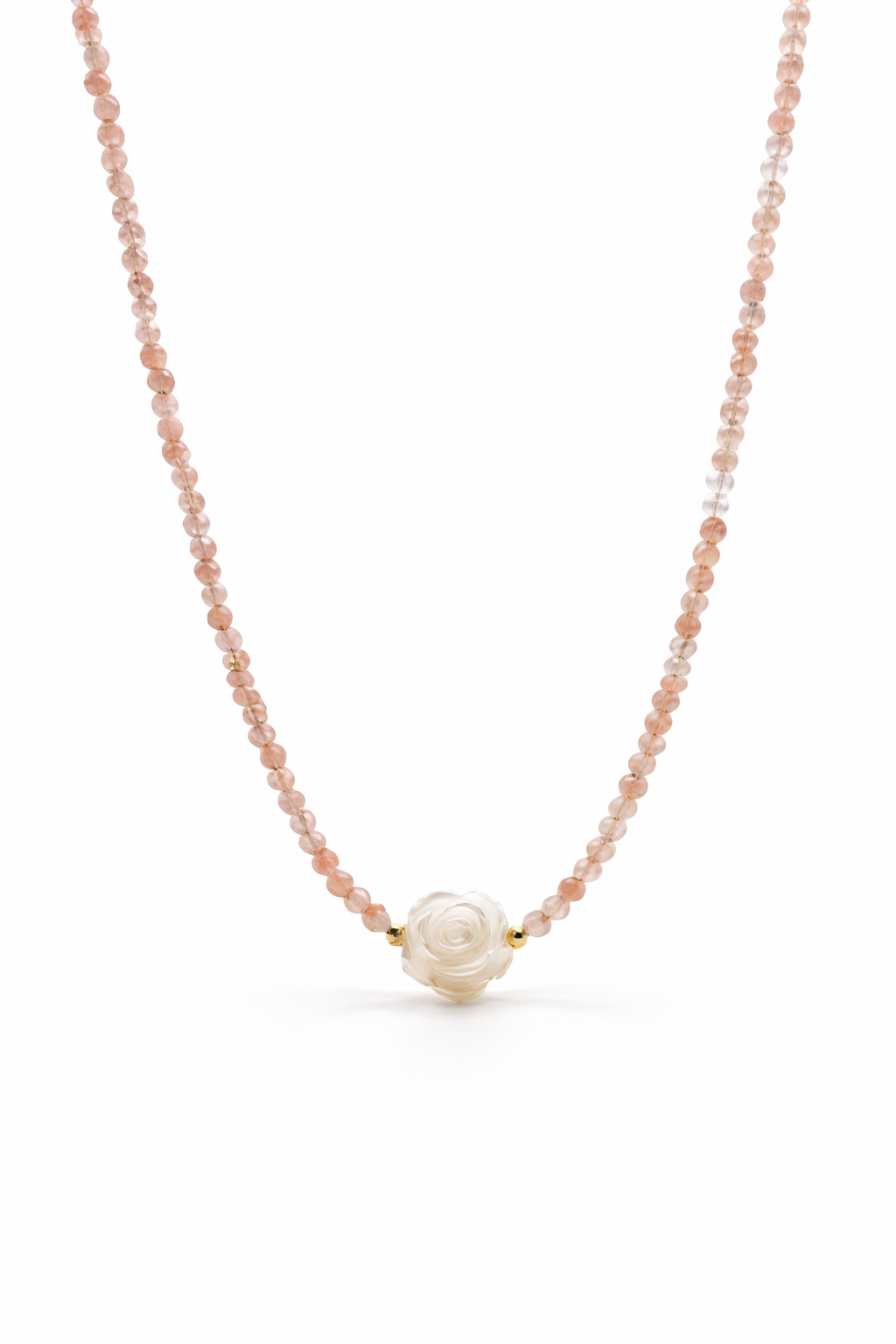 Shell Rose Natural Stone Necklace