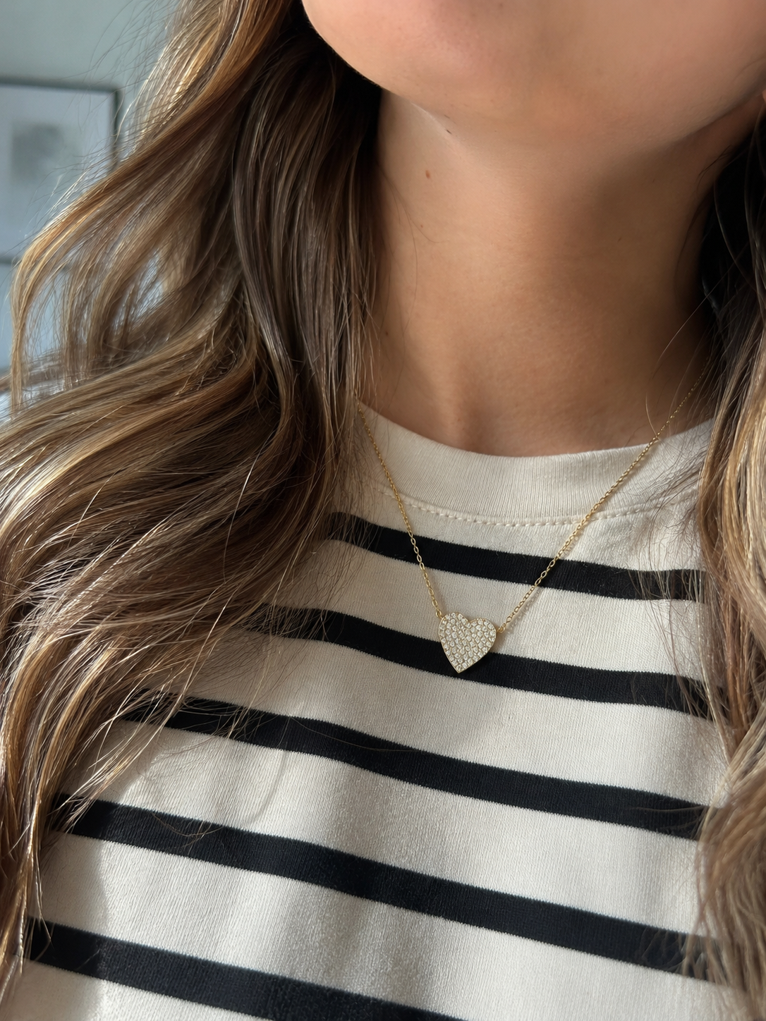 Pave Heart Necklace