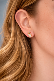 Pave Snake Earrings