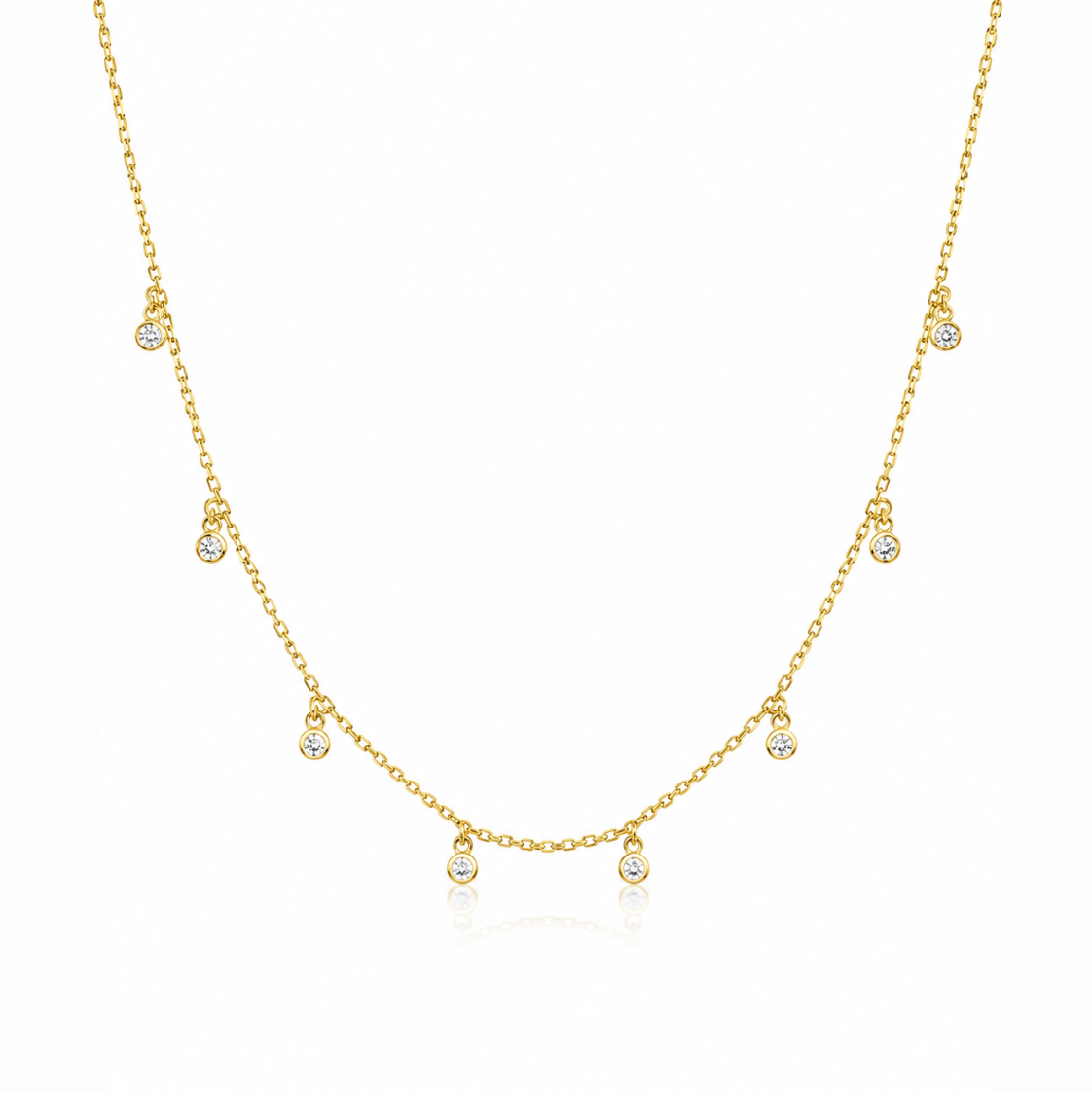 Bezel Dangling Necklace