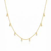 Bezel Dangling Necklace