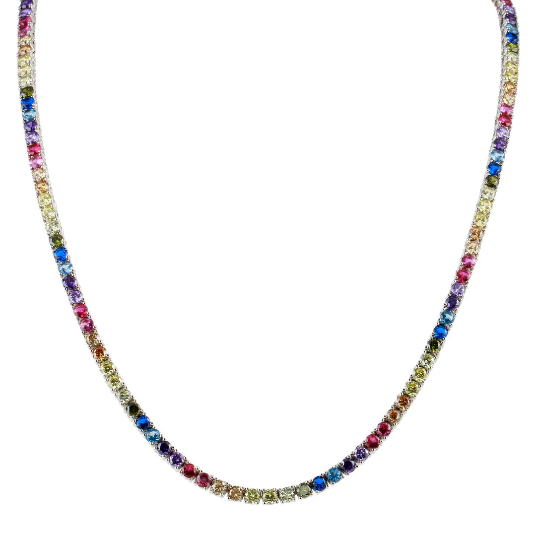 Rainbow Tennis Necklace