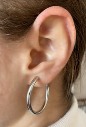 Aretes Hoops Silver 3cm