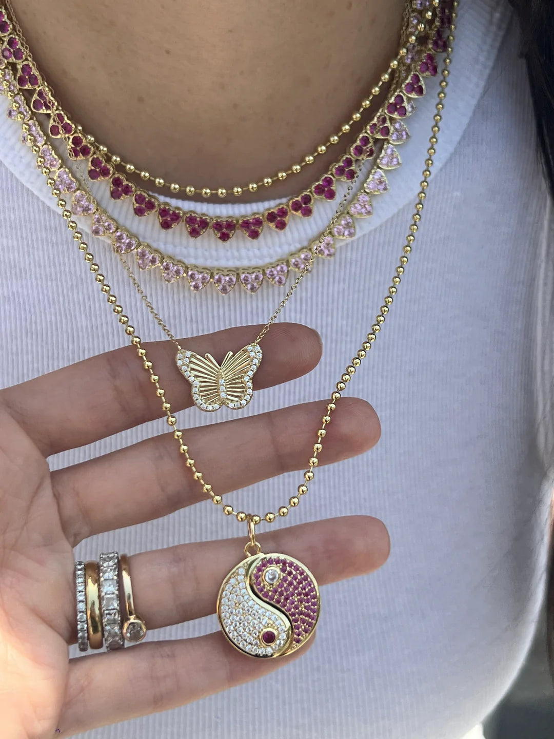 Fluted Butterfly Necklace