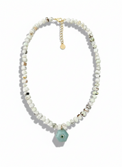 Lemon Amazonite Beaded Necklace