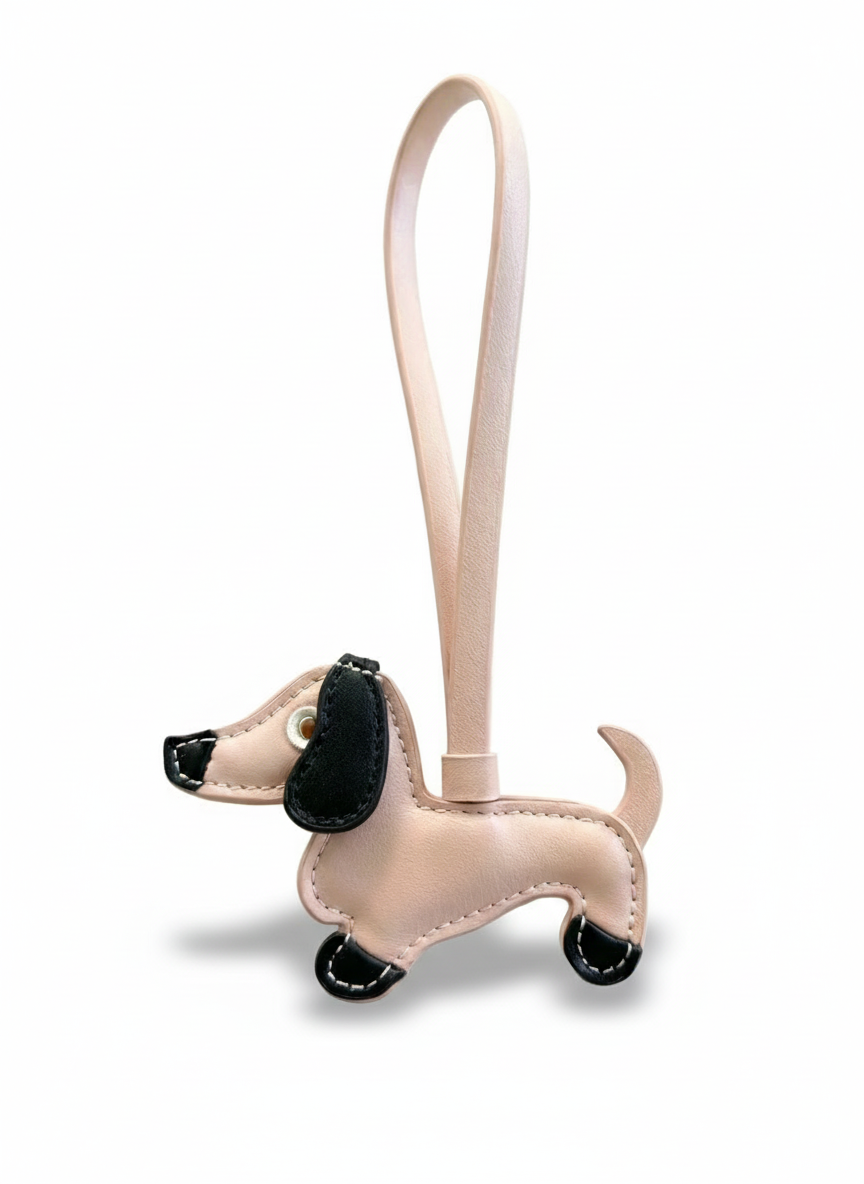 Dog Leather Bag Charm