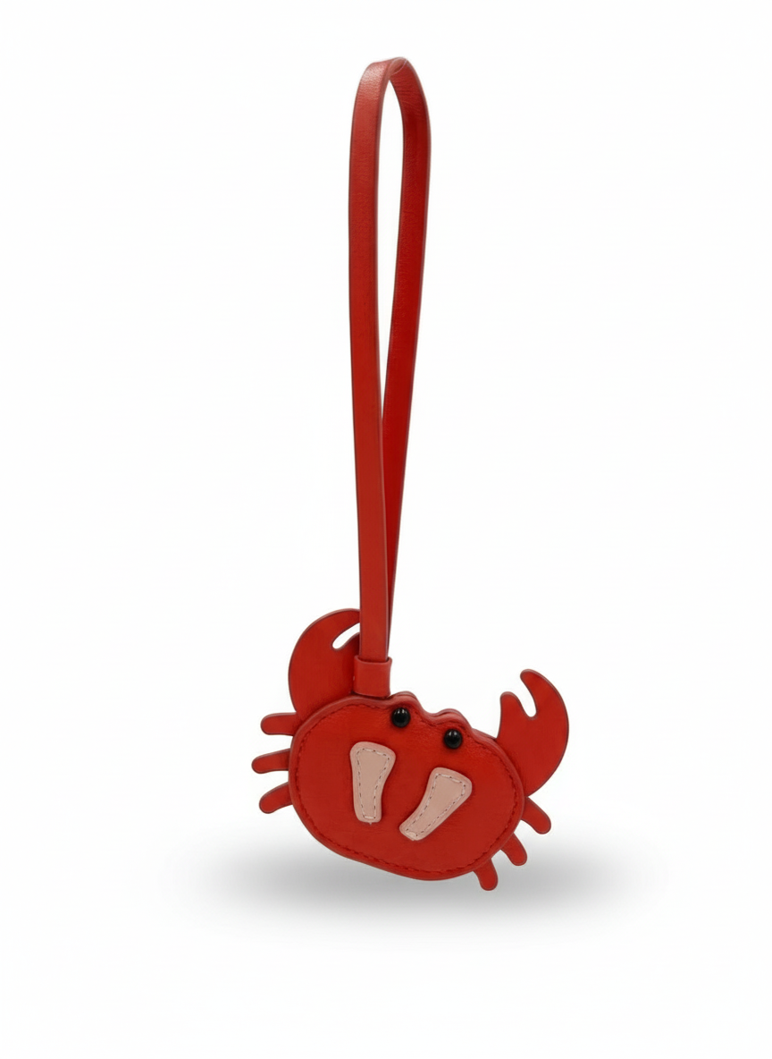 Crab Leather Bag Charm