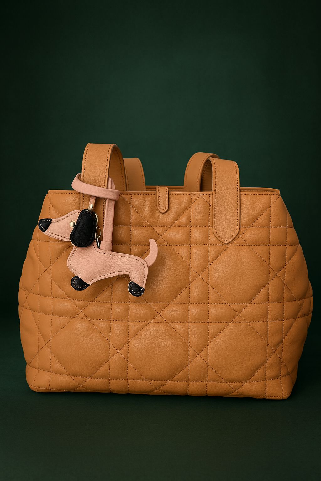 Dog Leather Bag Charm