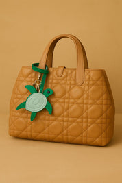 Turtle Leather Bag Charm